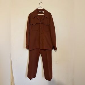 Vintage Tobias Brown two piece leisure suit